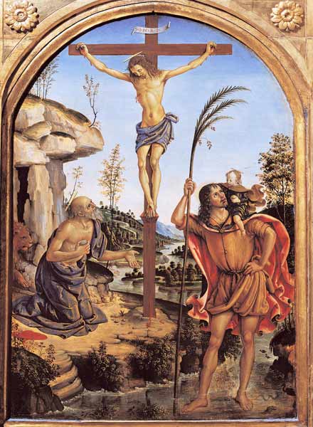 Pinturicchio / Christ with Saints from Pinturicchio