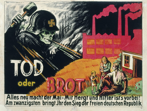 Death or bread. SPD election poster from Advertising art