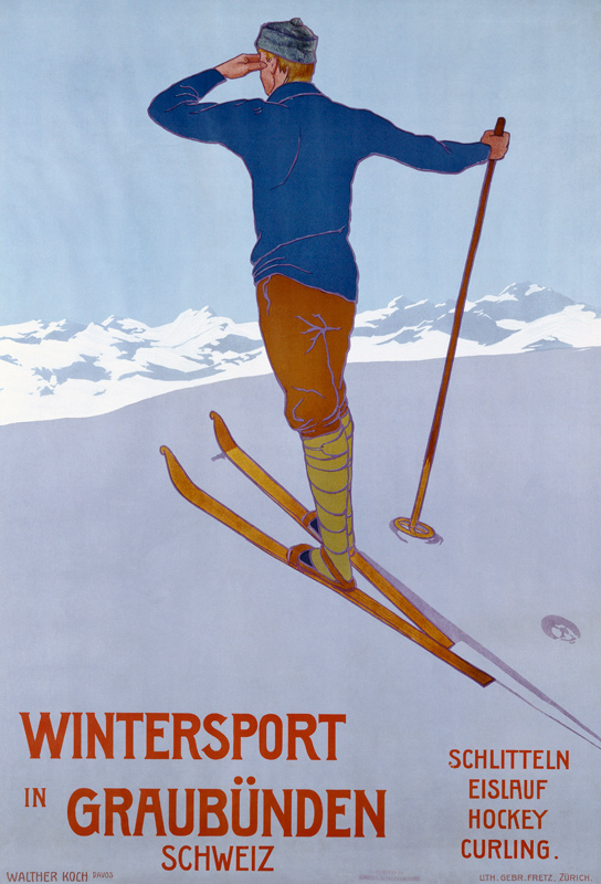 Wintersport In Graubunden from Advertising art