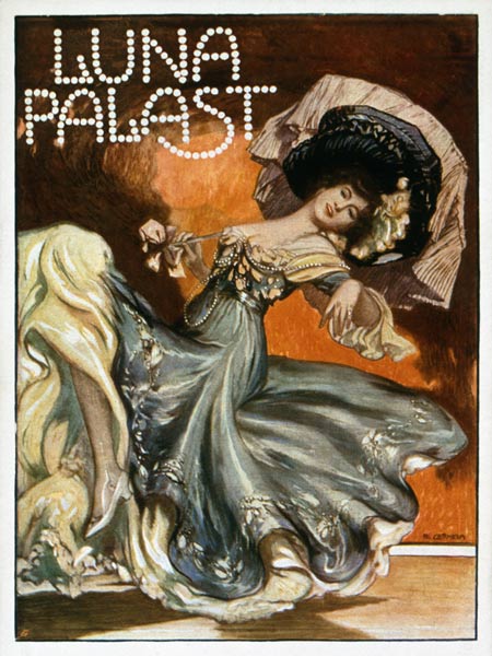 Announcement for a Viennese pleasure -- establishment. Poster of R. Cermela. from Advertising art
