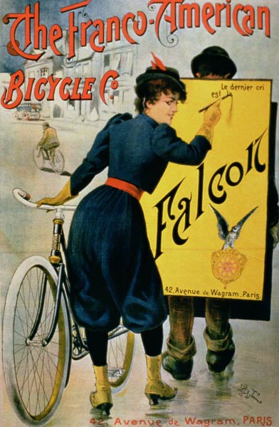 Poster advertising 'The Franco-American Bicycle Co.', Paris from Advertising art