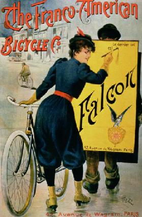 Poster advertising 'The Franco-American Bicycle Co.', Paris