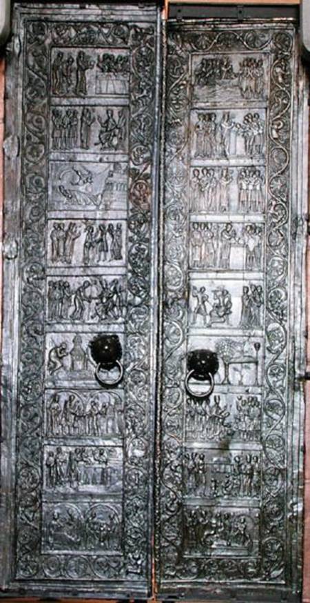 Doors depicting scenes from the life of St. Adalbert (939-97) from Polish School
