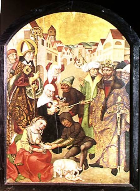 St. Stanislas (1030-79) watching the punishment of unfaithful wives as commanded by King Boleslas II from Polish School