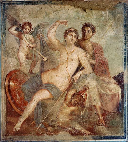 Are and Aphrodite from Pompei, wall painting