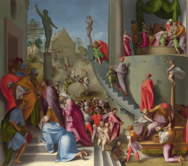Joseph with Jacob in Egypt (from Scenes from the Story of Joseph) from Jacopo Pontormo,Jacopo Carucci da