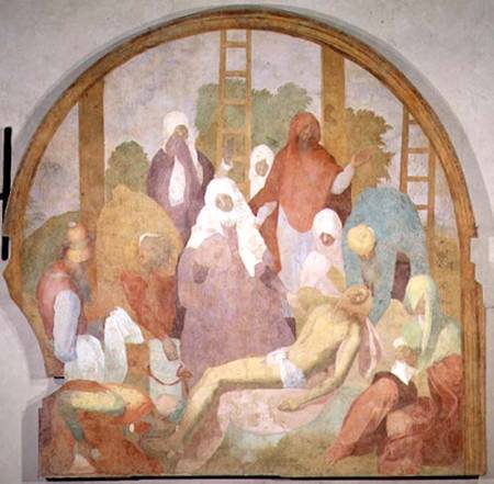 Deposition, lunette from the fresco cycle of the Passion from Jacopo Pontormo,Jacopo Carucci da