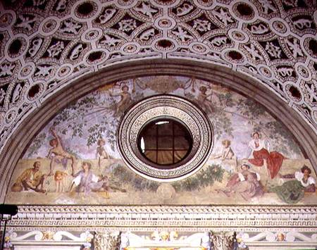 Lunette from the interior of the villa depicting, Vertumnus and Pomona from Jacopo Pontormo,Jacopo Carucci da