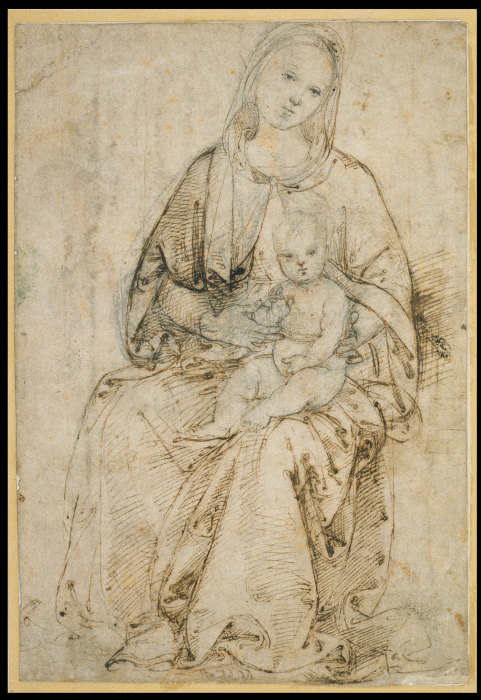 Seated Madonna and Child from Raffael