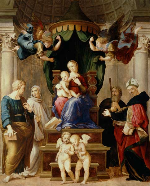 Die Madonna unter dem Baldachin. from Raffaello Sanzio da Urbino
