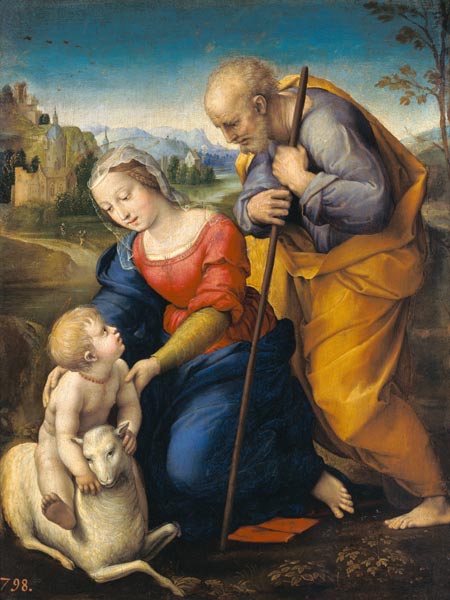 The Holy Family with a Lamb from Raffaello Sanzio da Urbino