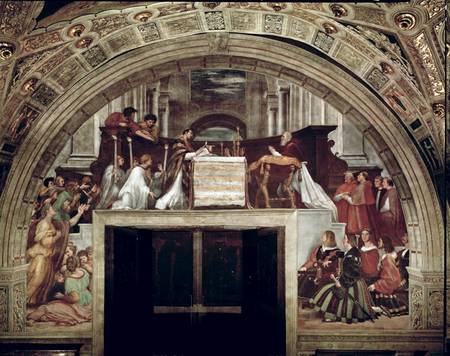 The Mass of Bolsena, from the Stanza dell'Eliodor from Raffaello Sanzio da Urbino