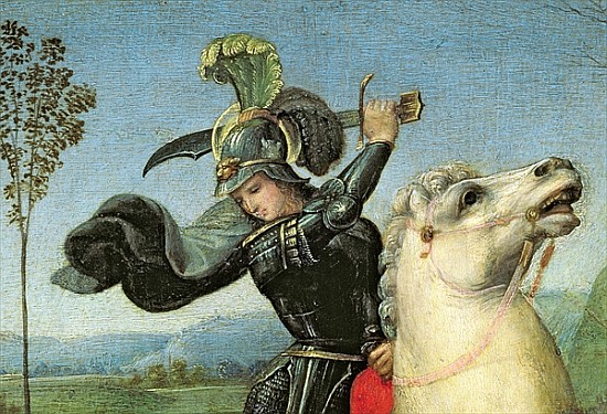 St. George Struggling with the Dragon, c.1503-05 (detail of 15971) from Raffaello Sanzio da Urbino