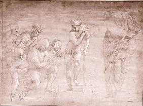 Pythagoras, drawing for the 'School of Athens' fresco cil &
