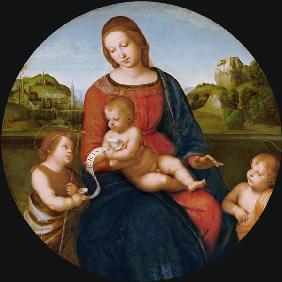 Maria with the child and the little Johannes d.T. (Madonna Terranuova)