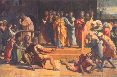 The death of the Ananias from Raffaello Sanzio da Urbino