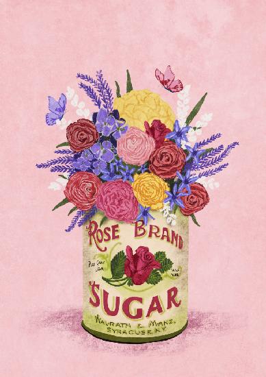 Flowers In a vintage Can