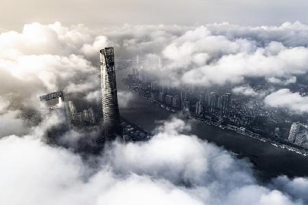 Shanghai in the Clouds