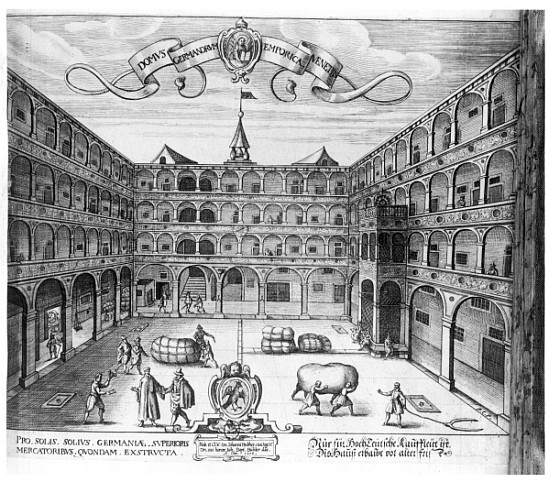 The ''Domus Germanorum'' in Venice from Raphael Custos