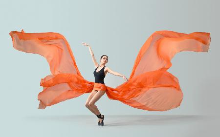 Orange ballerina