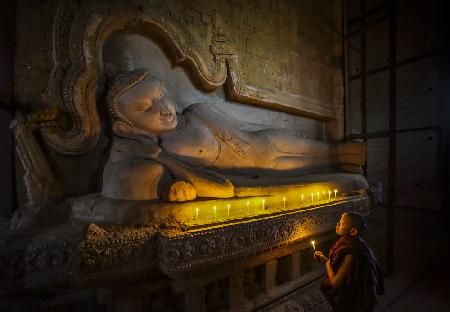 A Novice Monk in the Temple of Bagan