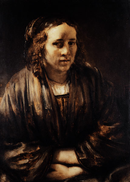 Portrait of the Hendrickje lout. from Rembrandt van Rijn