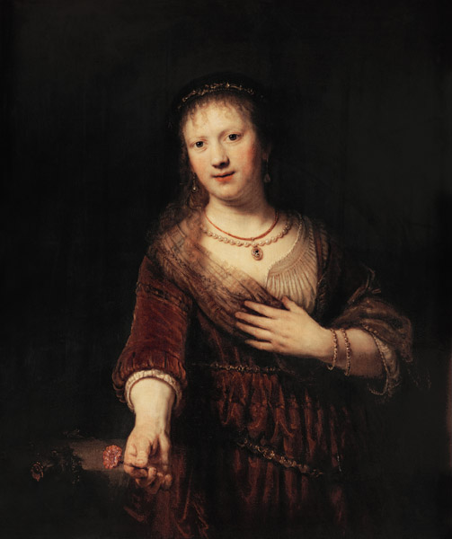 Saskia with the red flower from Rembrandt van Rijn