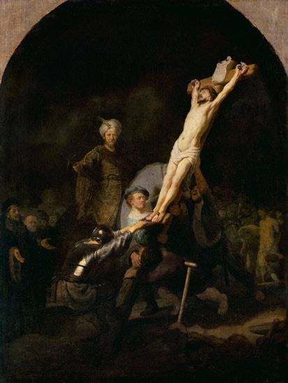 The cross raising from Rembrandt van Rijn