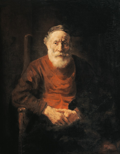 Portrait of an old man in a red gown. from Rembrandt van Rijn