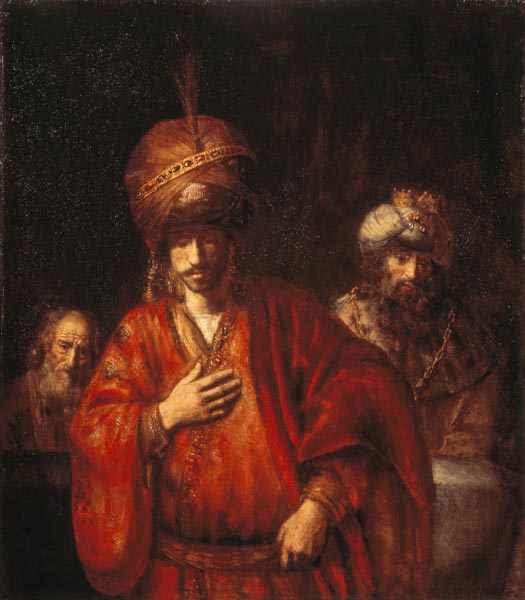 Haman Recognizes His Fate (David and Uriah) from Rembrandt van Rijn