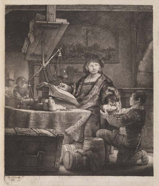Jan Uytenbogaert, the Goldweigher from Rembrandt van Rijn