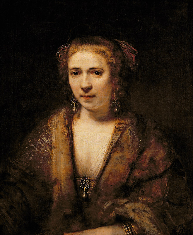 Portrait of Hendrikje Stoffels (1625-63) (oil on canvas) from Rembrandt van Rijn