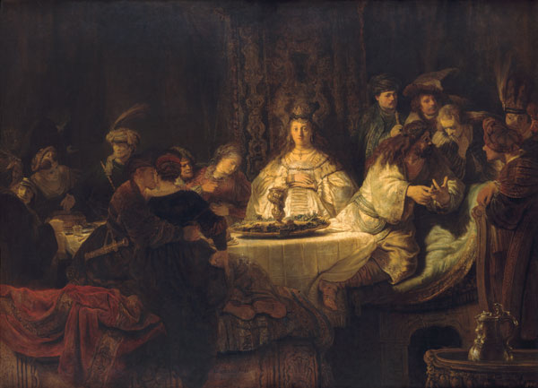 Simson at the wedding panel from Rembrandt van Rijn