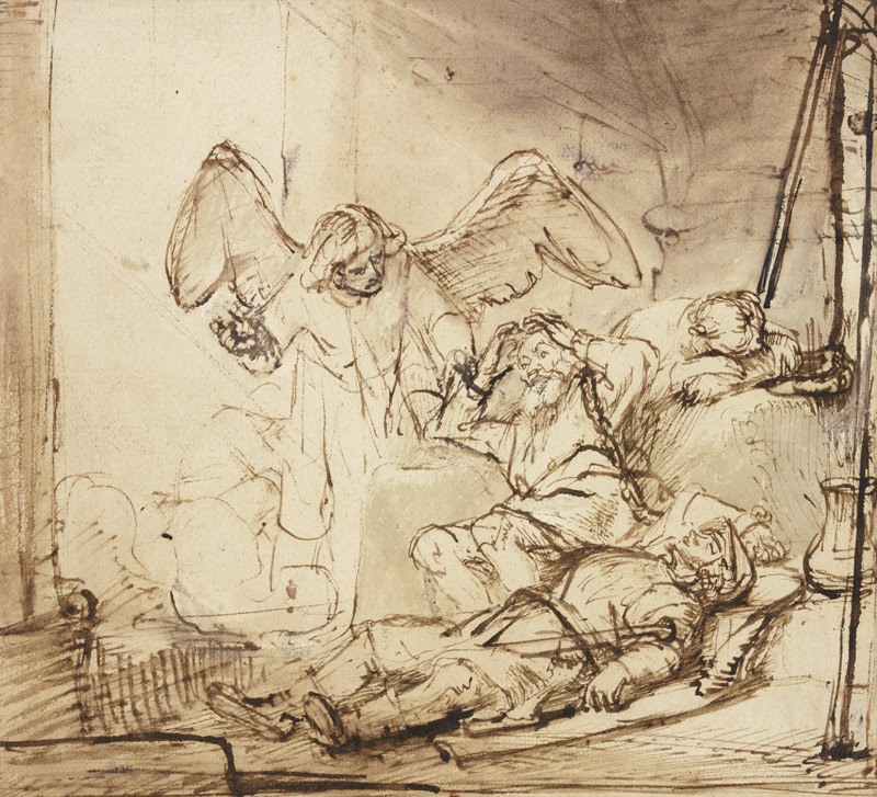 The liberation of Peter from Rembrandt van Rijn