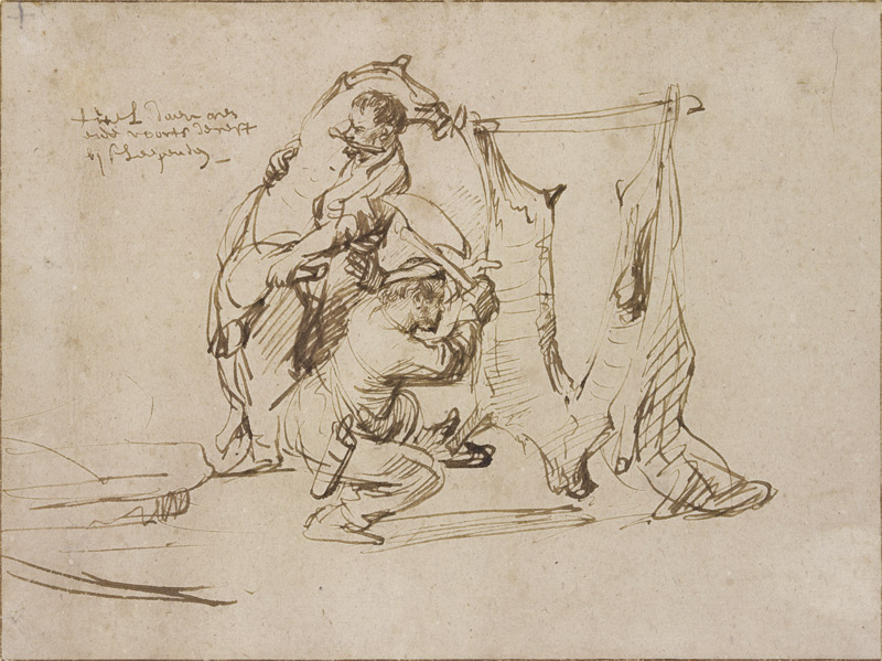 Two butchers from Rembrandt van Rijn