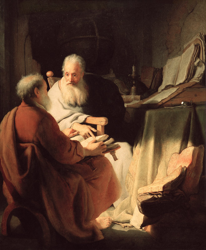 Zwei alte Männer im Gespräch from Rembrandt van Rijn