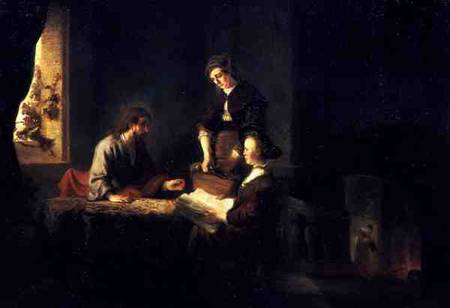Christ in the House of Martha and Mary from Rembrandt van Rijn