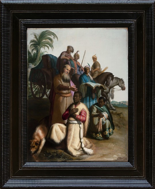 The baptism of the Eunuch from Rembrandt van Rijn