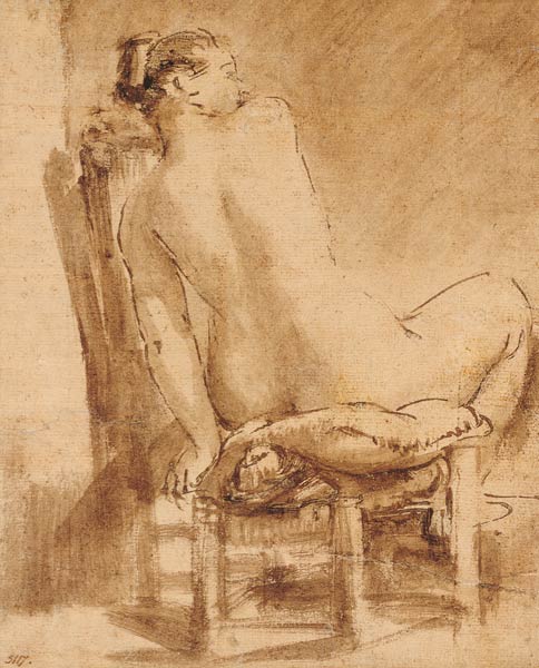 Female back act. from Rembrandt van Rijn
