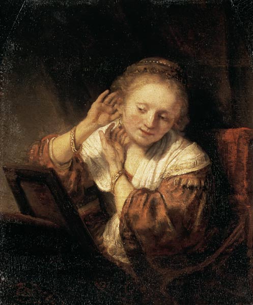 Rembrandt, Frau mit Ohrringen from Rembrandt van Rijn