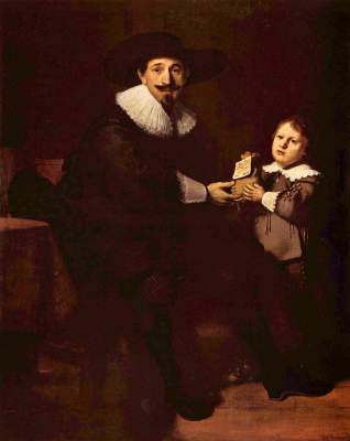 Jean Pellicorne and his son Kaspar from Rembrandt van Rijn