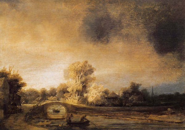 Rembrandt,  Landschaft mit Steinbrücke from Rembrandt van Rijn