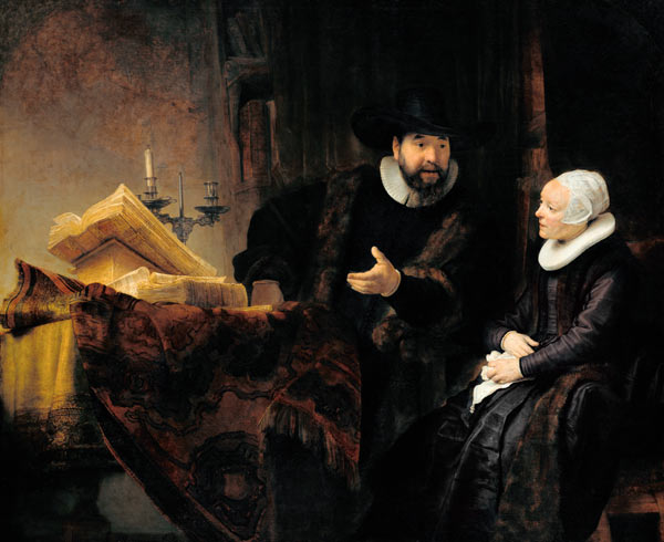 The Mennonite Preacher Anslo and his Wife from Rembrandt van Rijn