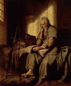 Paulus in prison. from Rembrandt van Rijn