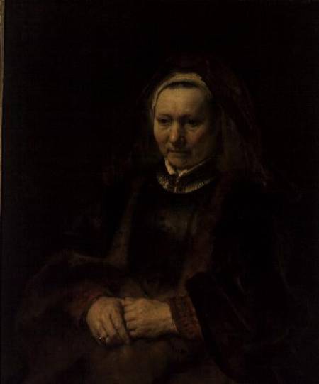 Portrait of an Elderly Woman from Rembrandt van Rijn