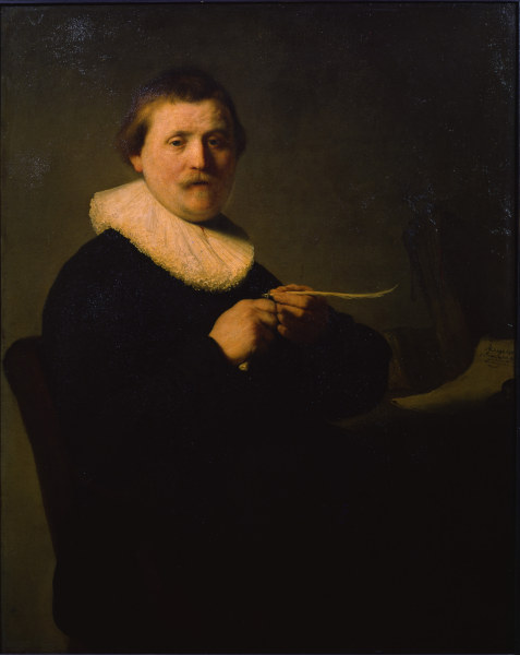 Rembrandt, Feder schneidender Mann from Rembrandt van Rijn
