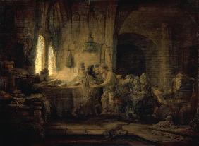 Rembrandt / Workers in the Yineyard
