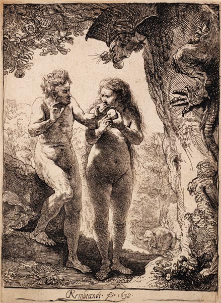 Adam und Eva from Rembrandt van Rijn