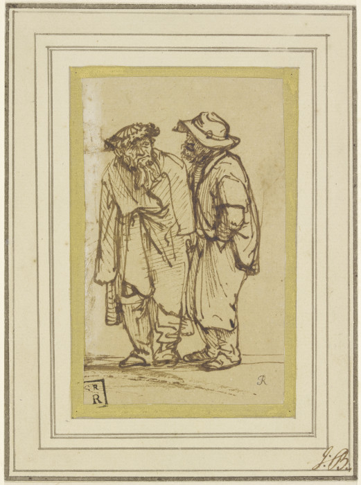 Two men talking from Rembrandt van Rijn