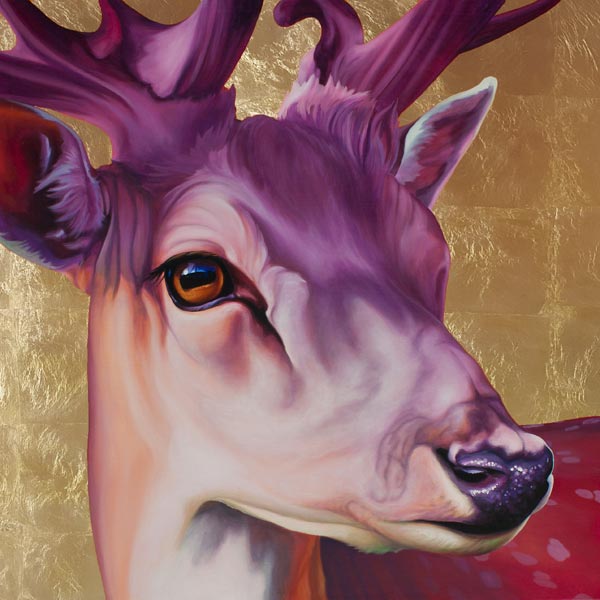 Deer, pink and gold from Renate Berghaus